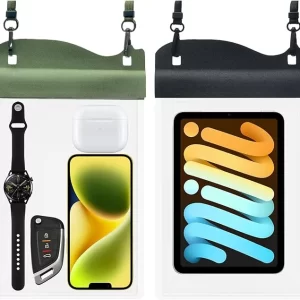 2 Piece Waterproof Dry Bags Pouch for iPhone/Ipad Up to 11.3"