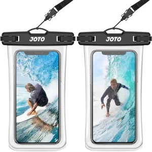 2x Waterproof Pouches for iPhone (up to 7") Waterproof IPX8 Dark
