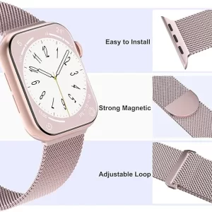 3 Pack Stainless Steel Mesh Loop Bands for Apple iWatches-3