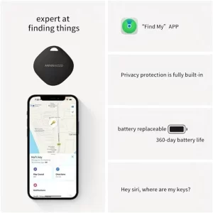 Apple Anti-Lost 2 Trackers for Luggage, Keys, Bags, Wallets (iOS, MFi)2
