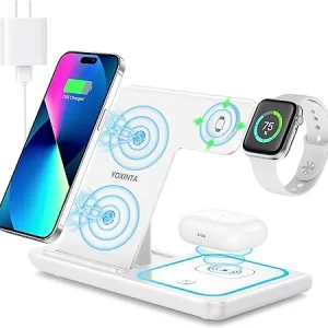 Charging Station 3-in-1 Wireless Charger Stand for iPhone, Watch, AirPods