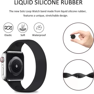 Comfortable MFi iWatches Silicone, Sporty Replaceable Straps 38-49mm2