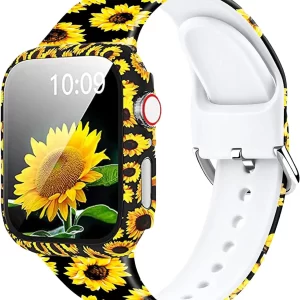 Floral Printed iWatch Bands & Case in ALL Sizes for Women, Soft & Stylish