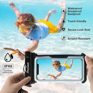 ProCase 2x Black iPhone Cases Waterproof IPX8 for Beach Cruise2