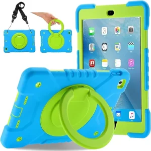 Silicone + PC Protection iPad Full-Body Case 9.7" Rotating Stand