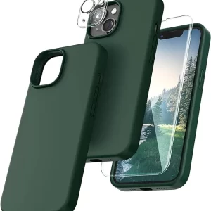 TOCOL 5 in 1 iPhone 14 Plus Silicone Case 2X Screen & 2X Camera Protectors