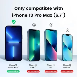4-Pack iPhone 13 Pro Max HD Screen Camera Protection Kit, Drop Proof-2