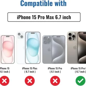 4x iPhone 15 Pro Max Anti-Spy Anti-Scratch Protectors (9H)-3