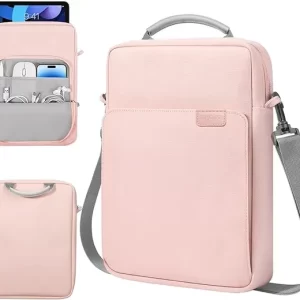 9-11" Universal iPad Bag with Shoulder Strap, Pink for Girls